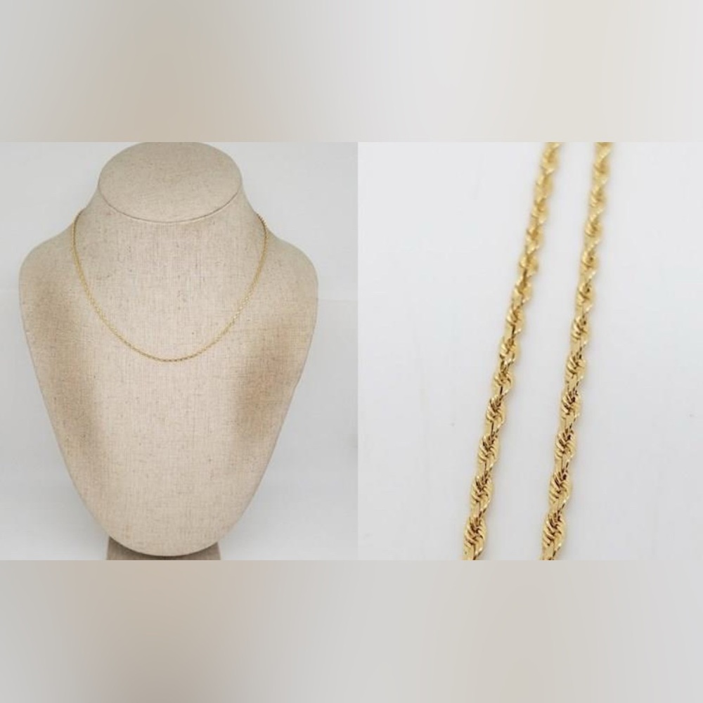 24hr SALE Michael Anthony Genuine 14K Yellow Gold Rope Chain Necklace 3.6 grams